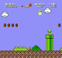 une photo d'Ã©cran de Super Mario Bros sur Nintendo Nes